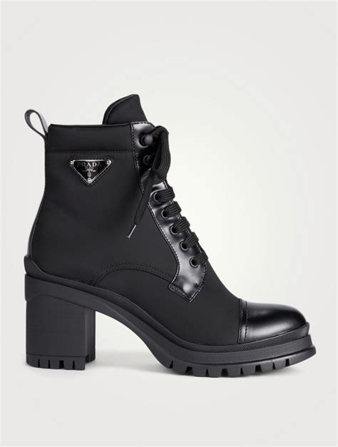 prada authentic leather boots|nylon Prada boots women.